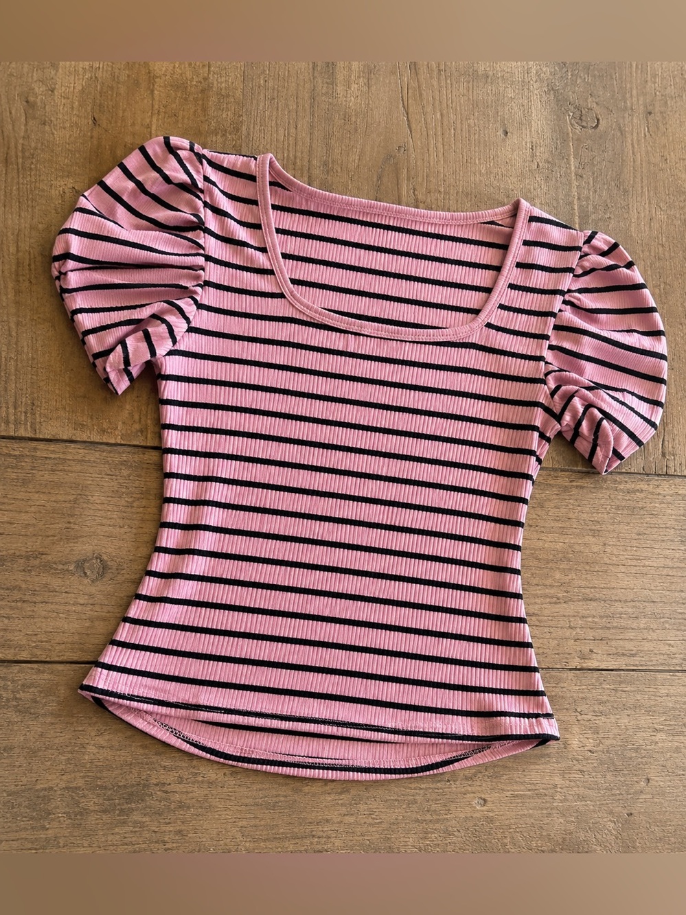 Pink Striped Women's Top